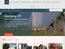 Tablet Screenshot of glamping-uk.co.uk